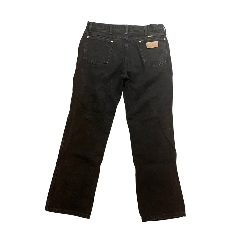 Wrangler 936WBK Cowboy Cut Slim Fit Black Denim Jeans 36x30 Mens Western Cowboy